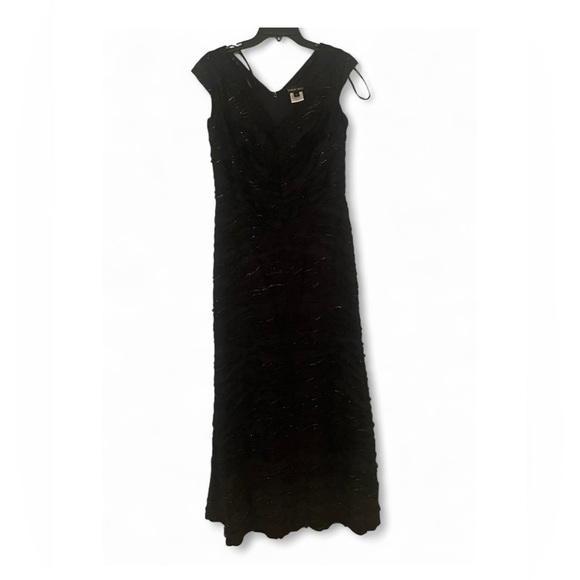 Tadashi Shoji Dresses & Skirts - Tadashi Shoji Black Silk Overlay Dress Sz 12 Cocktail Formal Wedding Guest